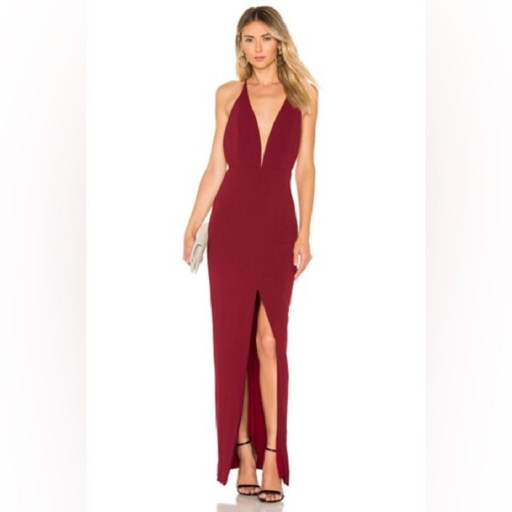 Lovers + Friends Pinot Noir Gown in Ruby Size Small EUC holiday party festive